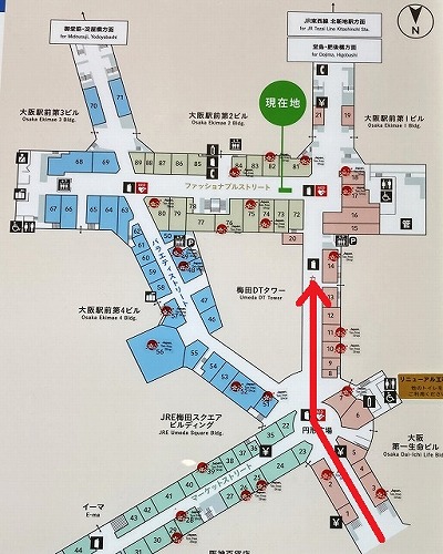 御堂筋線梅田駅からフェスティバルホールへの行き方